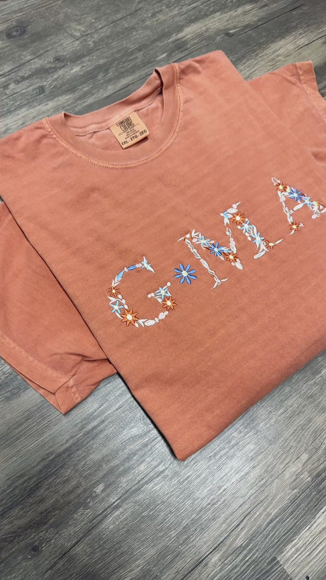 Embroidered Floral Mama Tee